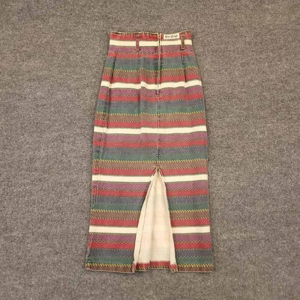 BeBop‎ Vintage Multicolored striped maxi skirt with zipper closure